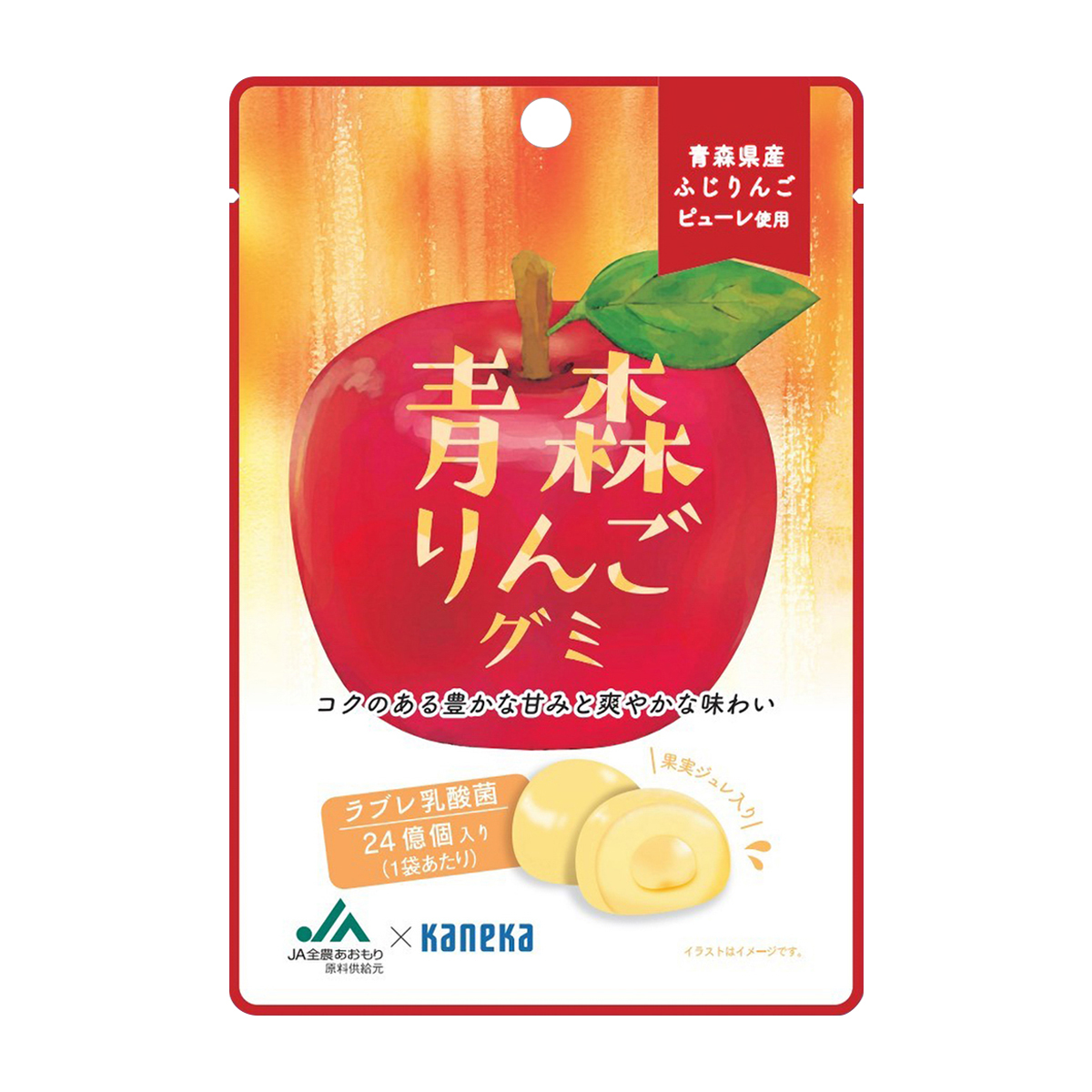 カネカ食品　青森りんごグミ　ラブレ乳酸菌入　４０ｇ