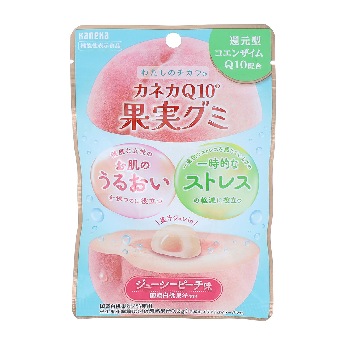 カネカ食品　カネカＱ１０果実グミ　ジューシーピーチ味　４０ｇ