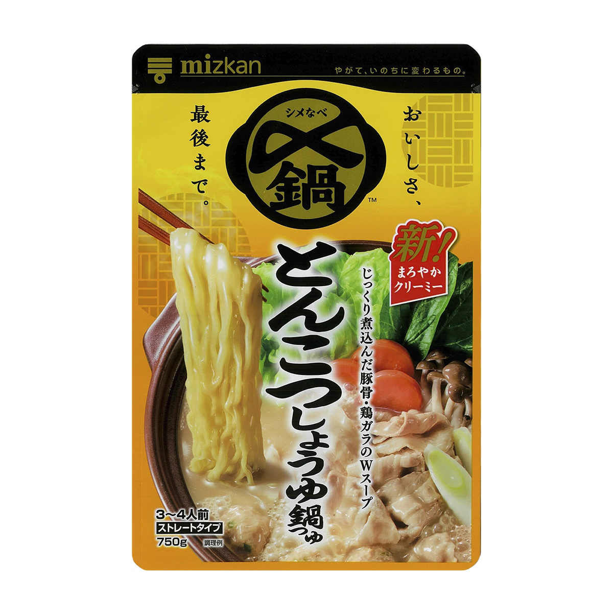 ミツカン　〆まで　とんこつしょうゆ鍋つゆ　ストレート　７５０ｇ