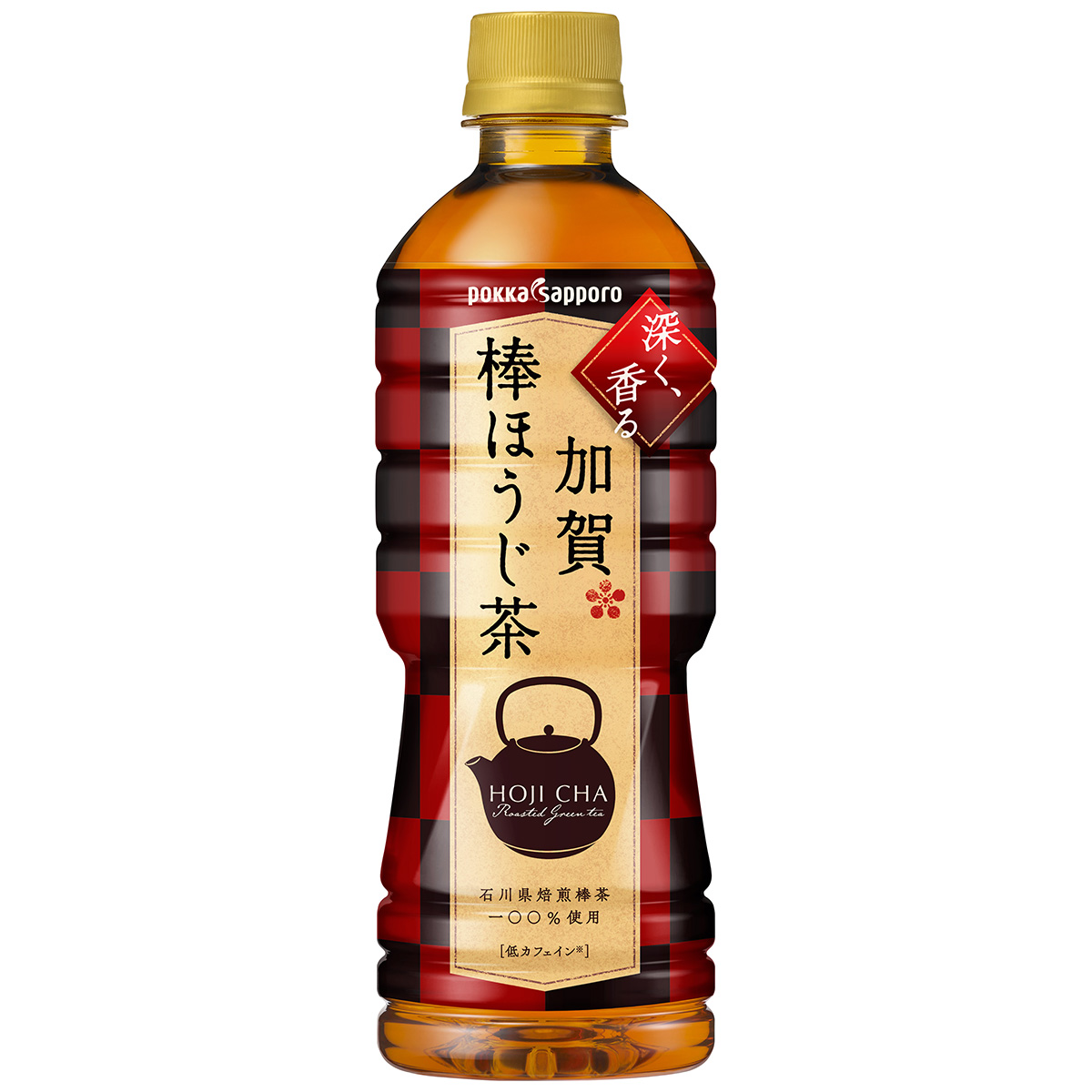 ポッカサッポロ 加賀棒ほうじ茶525mlPET 【ケース24本