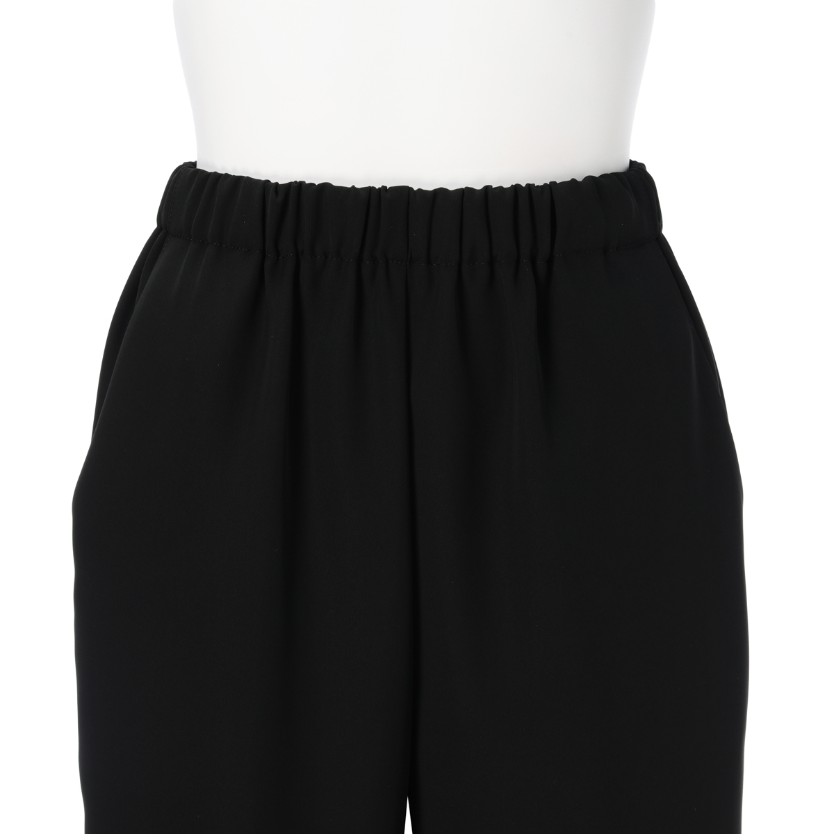 フォーマルブラック柔らか総ゴムパンツ