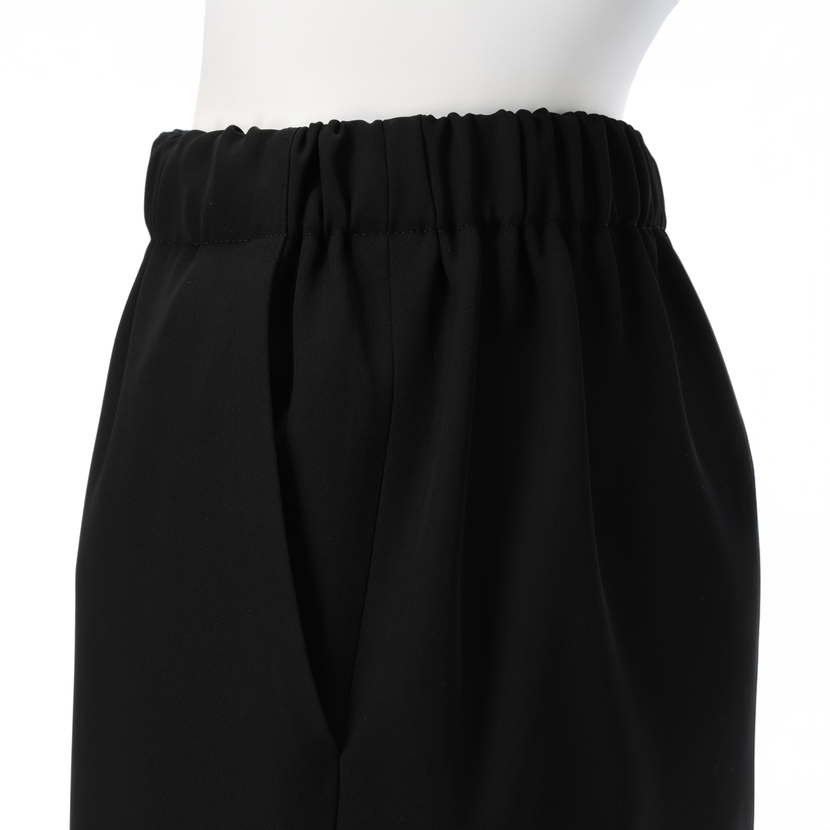 フォーマルブラック柔らか総ゴムパンツ