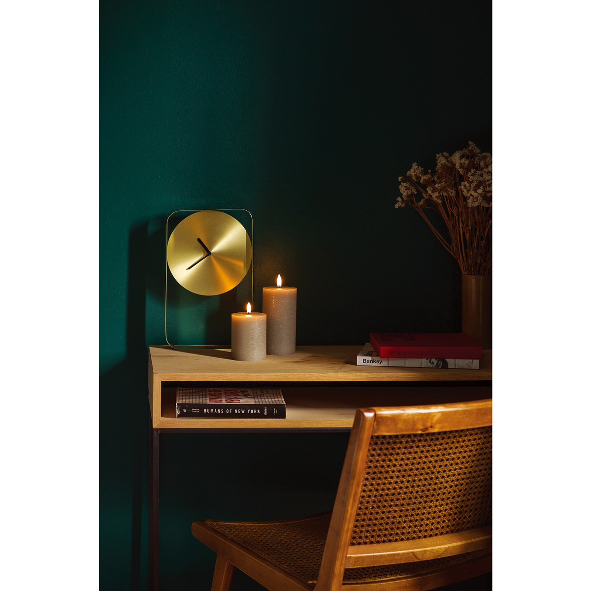 UYUNI（ウユニ）LED ピラーキャンドル ラスティック H15cm