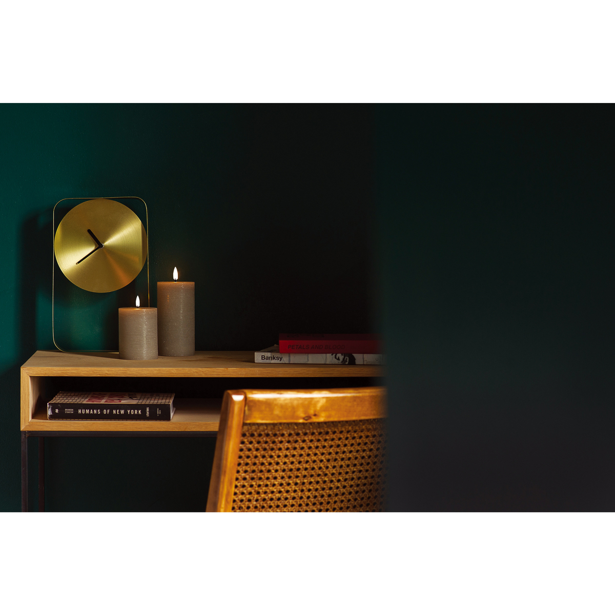 UYUNI（ウユニ）LED ピラーキャンドル ラスティック H15cm