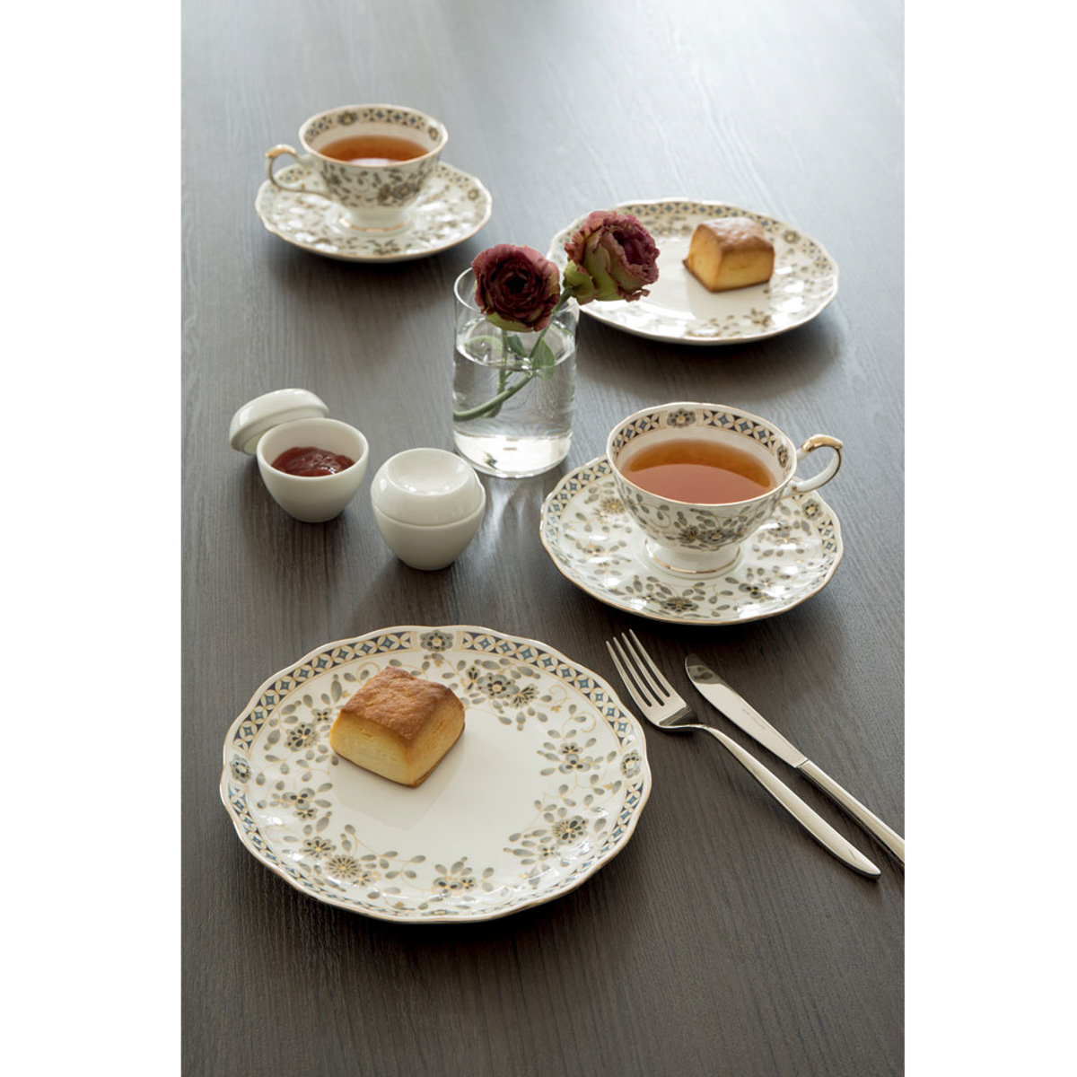 ブラックミラノ19cmケーキ皿　