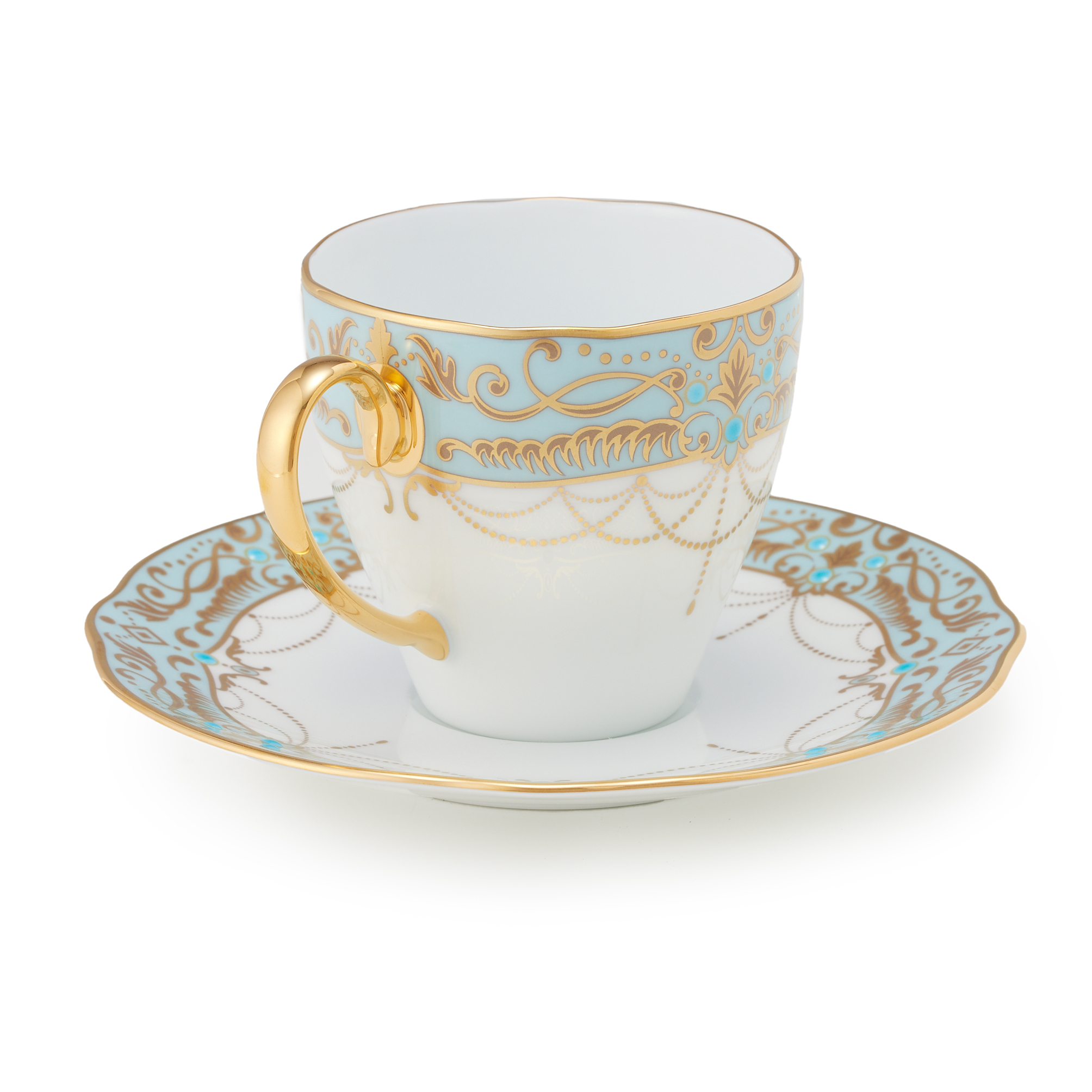 オマージュコレクション 藍白絵唐草文/コーヒー碗皿