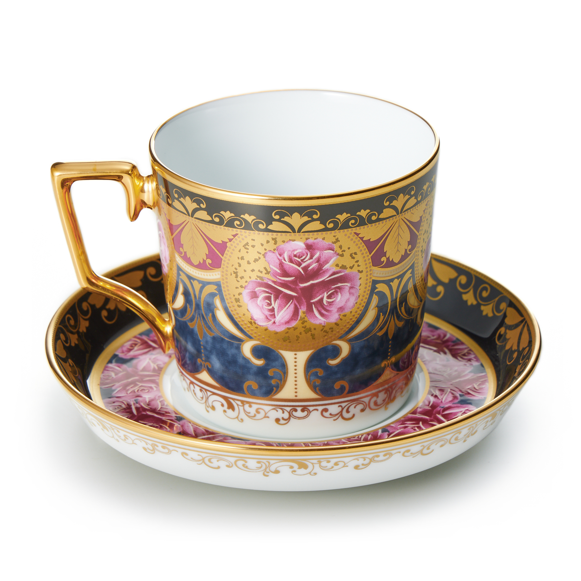 オマージュコレクション 色絵薔薇文/コーヒー碗皿