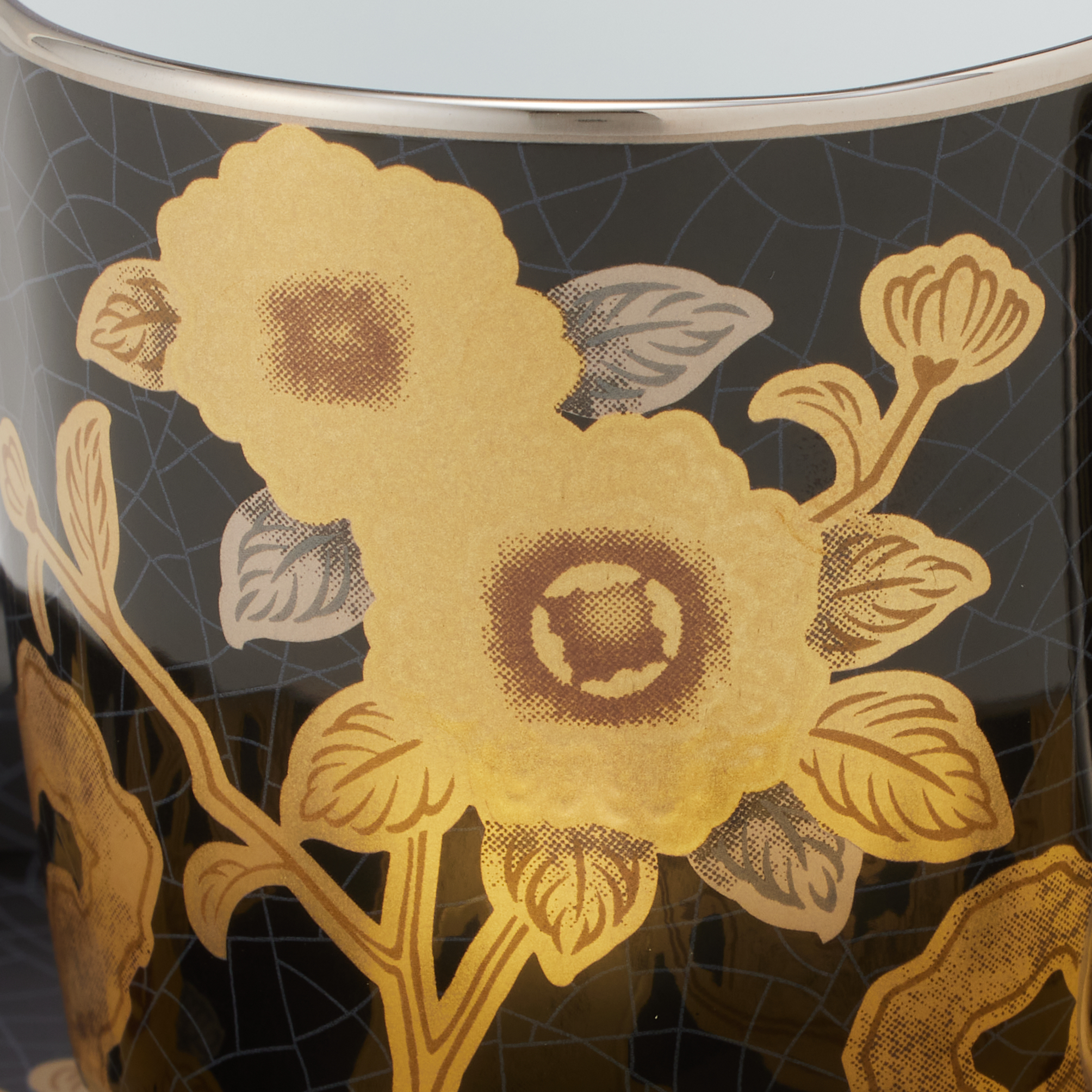 オマージュコレクション 黒絵薔薇文/デミタス碗皿