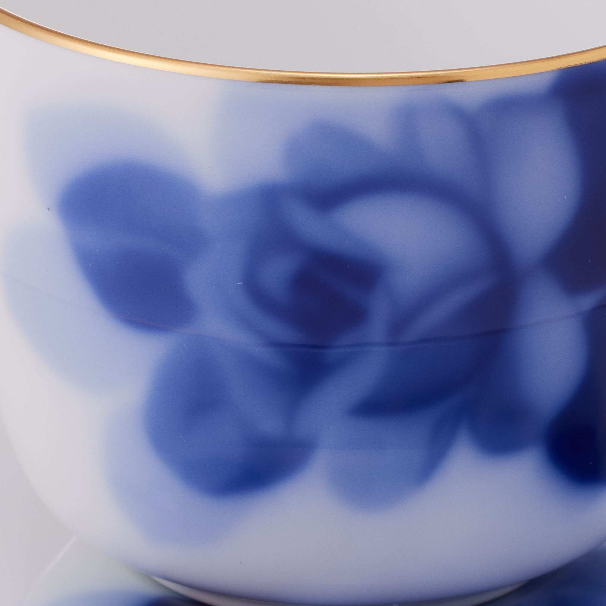 ブルーローズ/モーニング碗皿 ペアセット