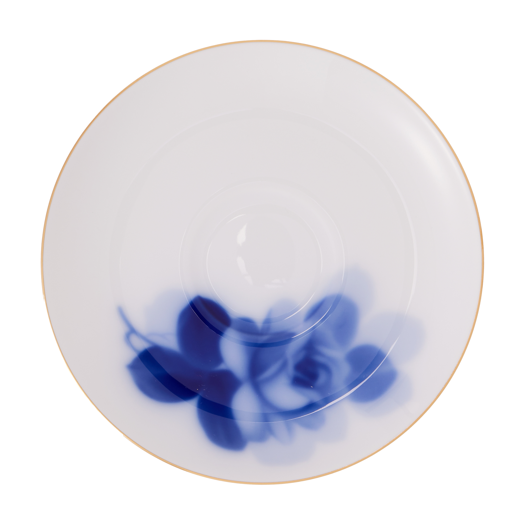 ブルーローズ/モーニング碗皿 ペアセット
