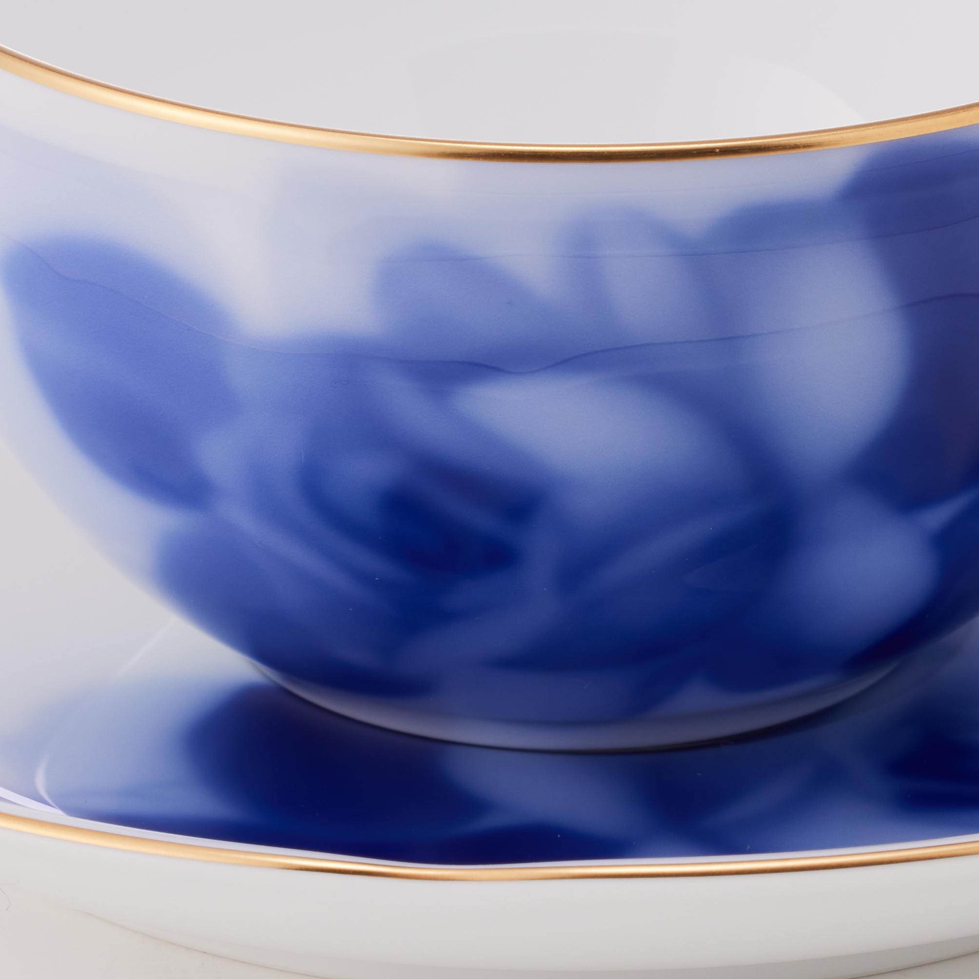 ブルーローズ/ティー碗皿 ペアセット