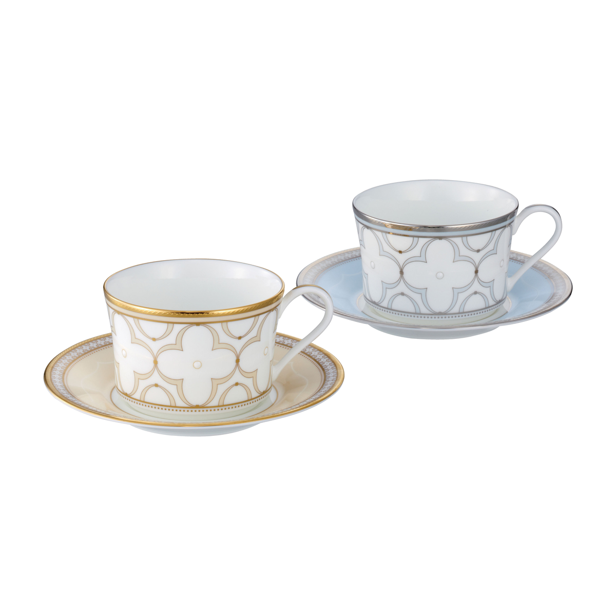 トレフォリオゴールド＆プラチナ カップ＆ソーサーペア（色変り）