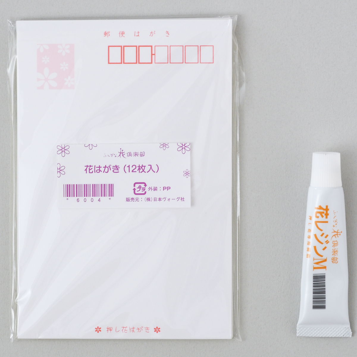 花はがき（12枚セット）＋レジンセット