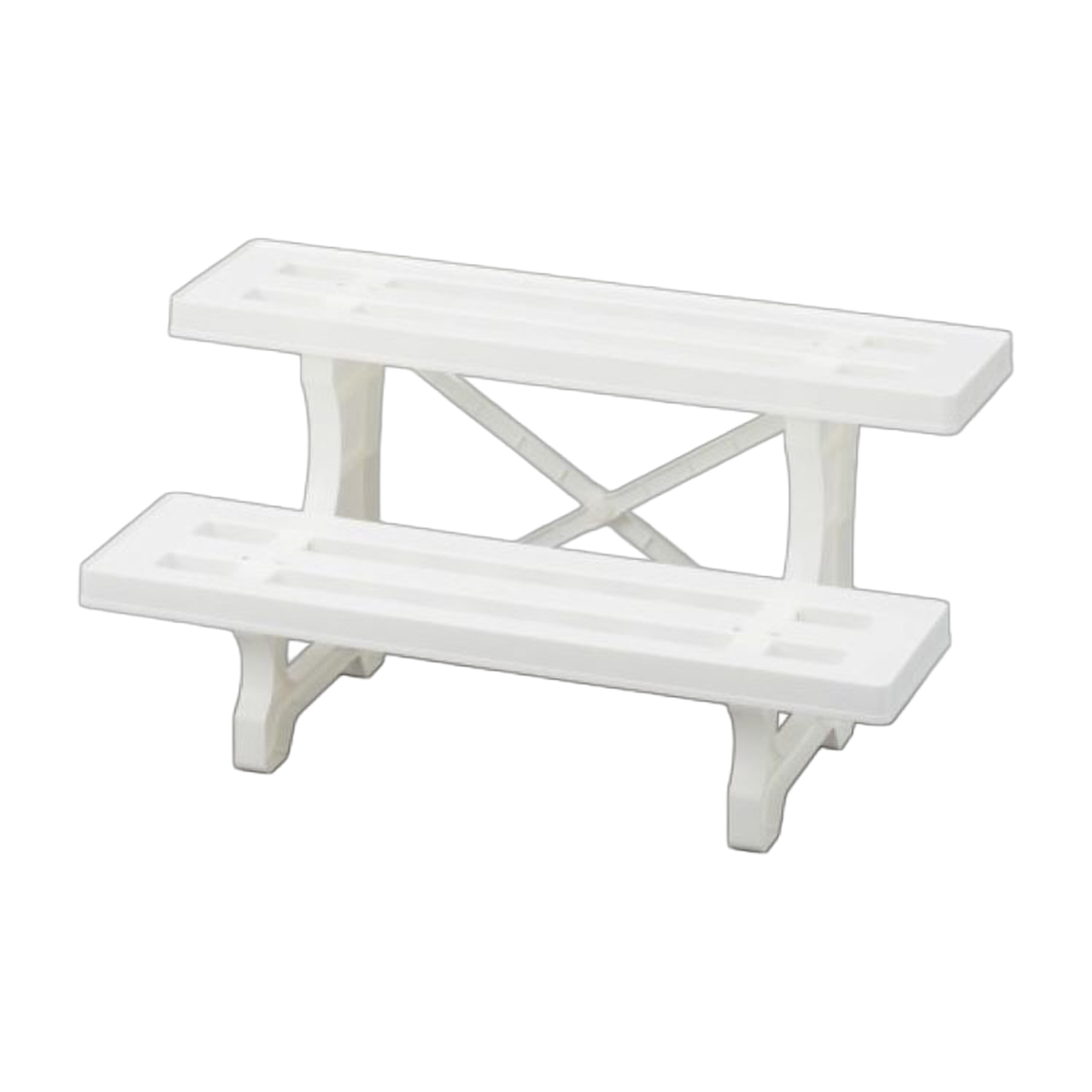 グリーンパル　フラワースタンド２段６０ｃｍ幅　ホワイト