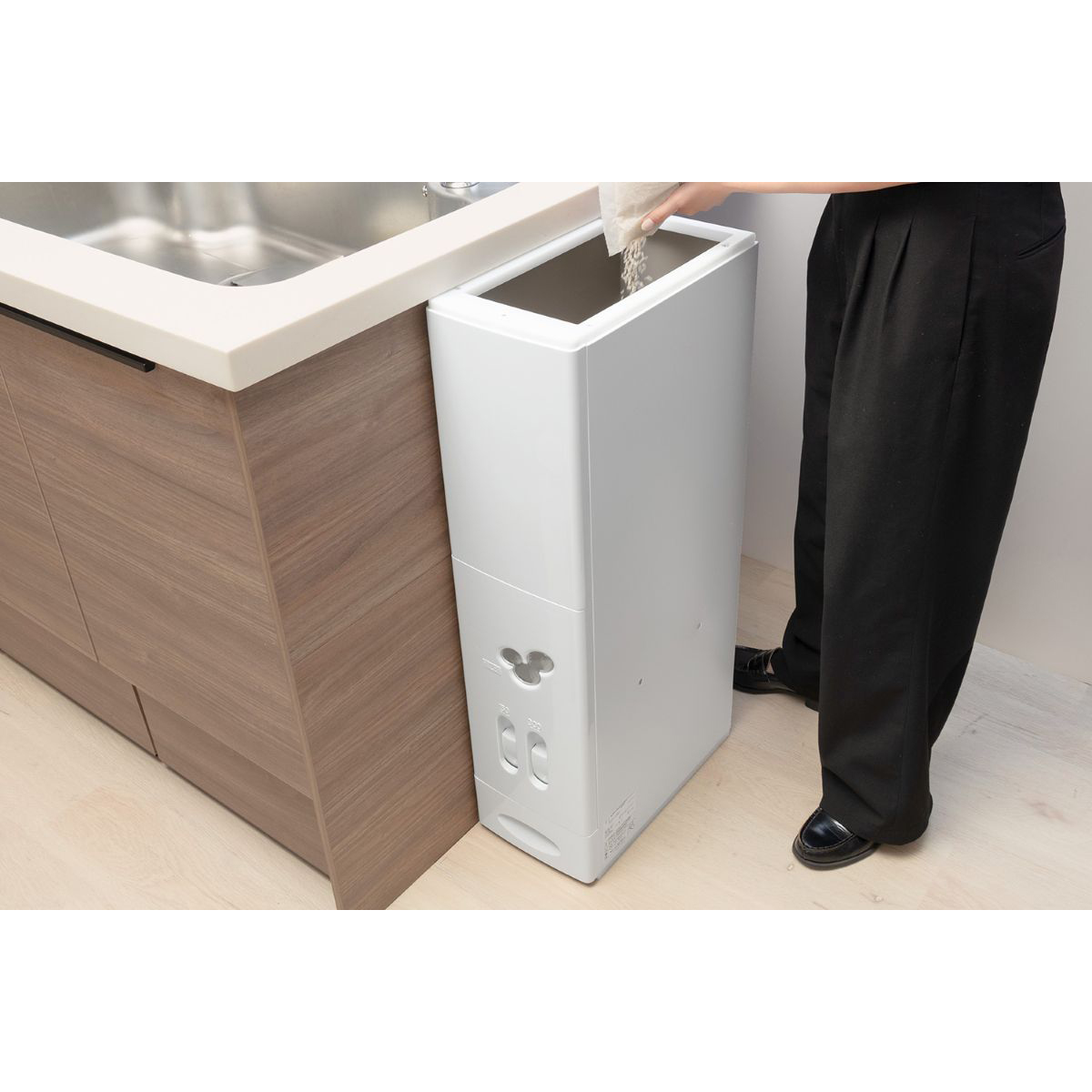 LIV PLUS　ハイザー無洗米対応計量米びつ３３ｋｇ　オフホワイト