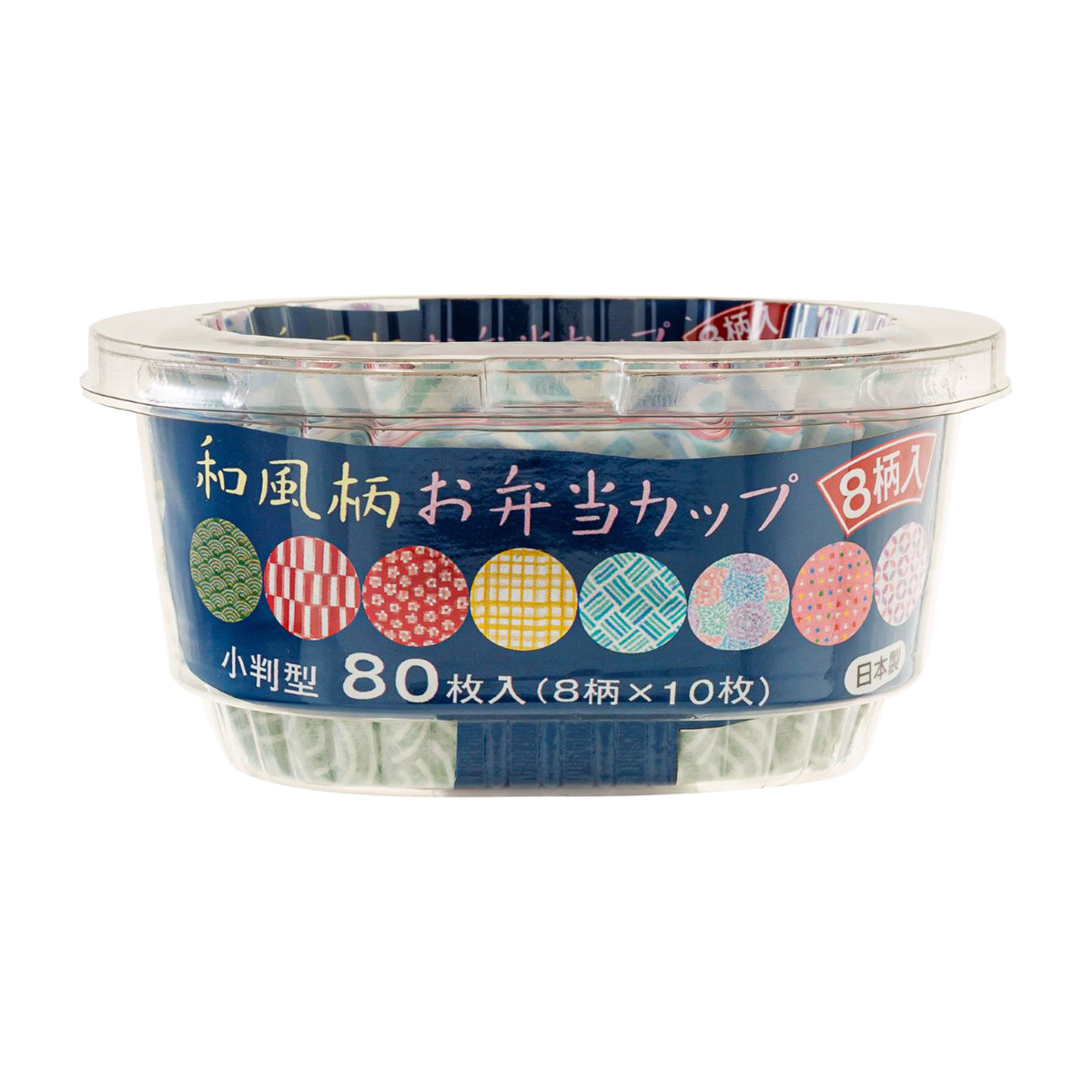 和風柄お弁当カップ小判型・８０枚入