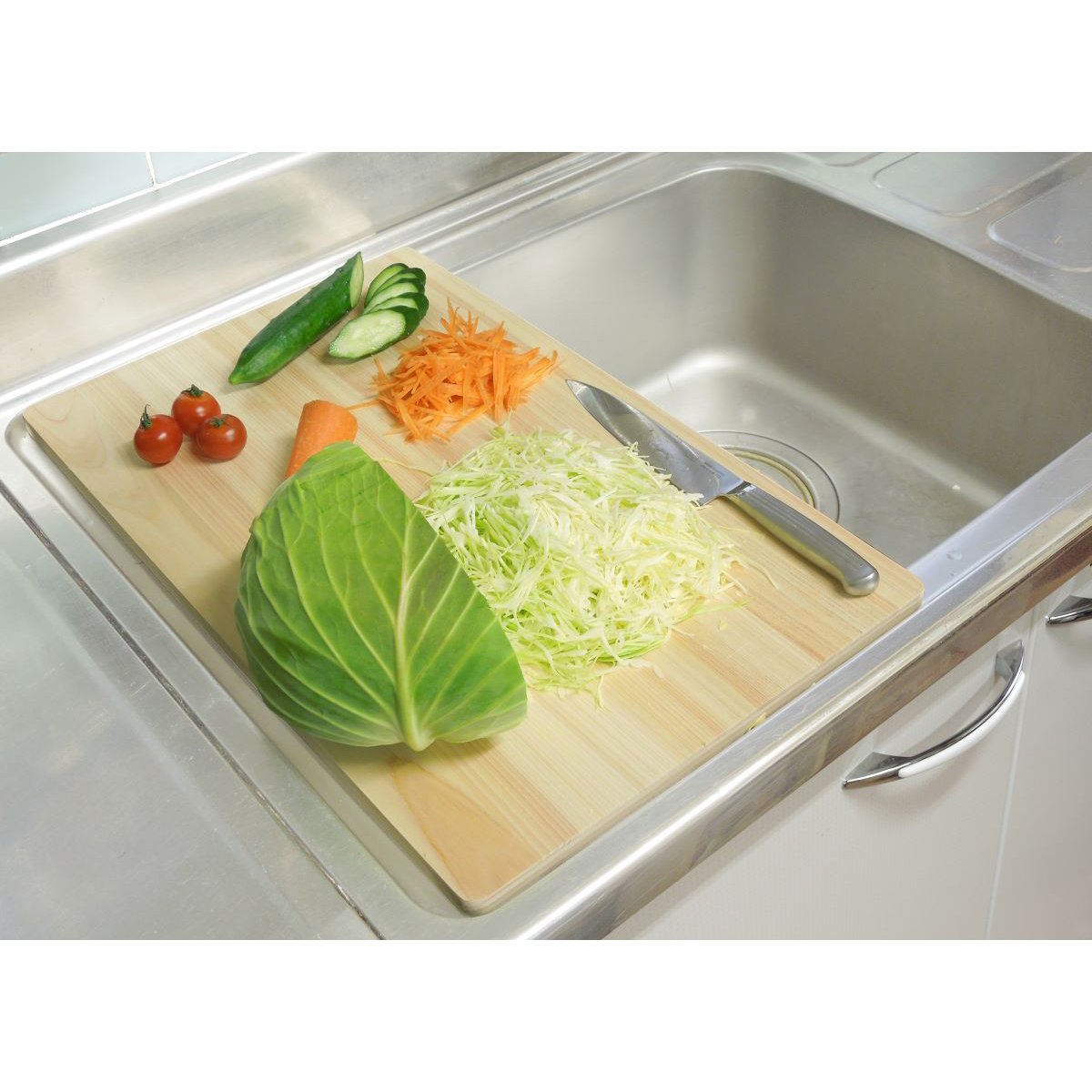 ダイワ産業 軽量ひのきシンク用まな板 全長48cm | かぜとゆき