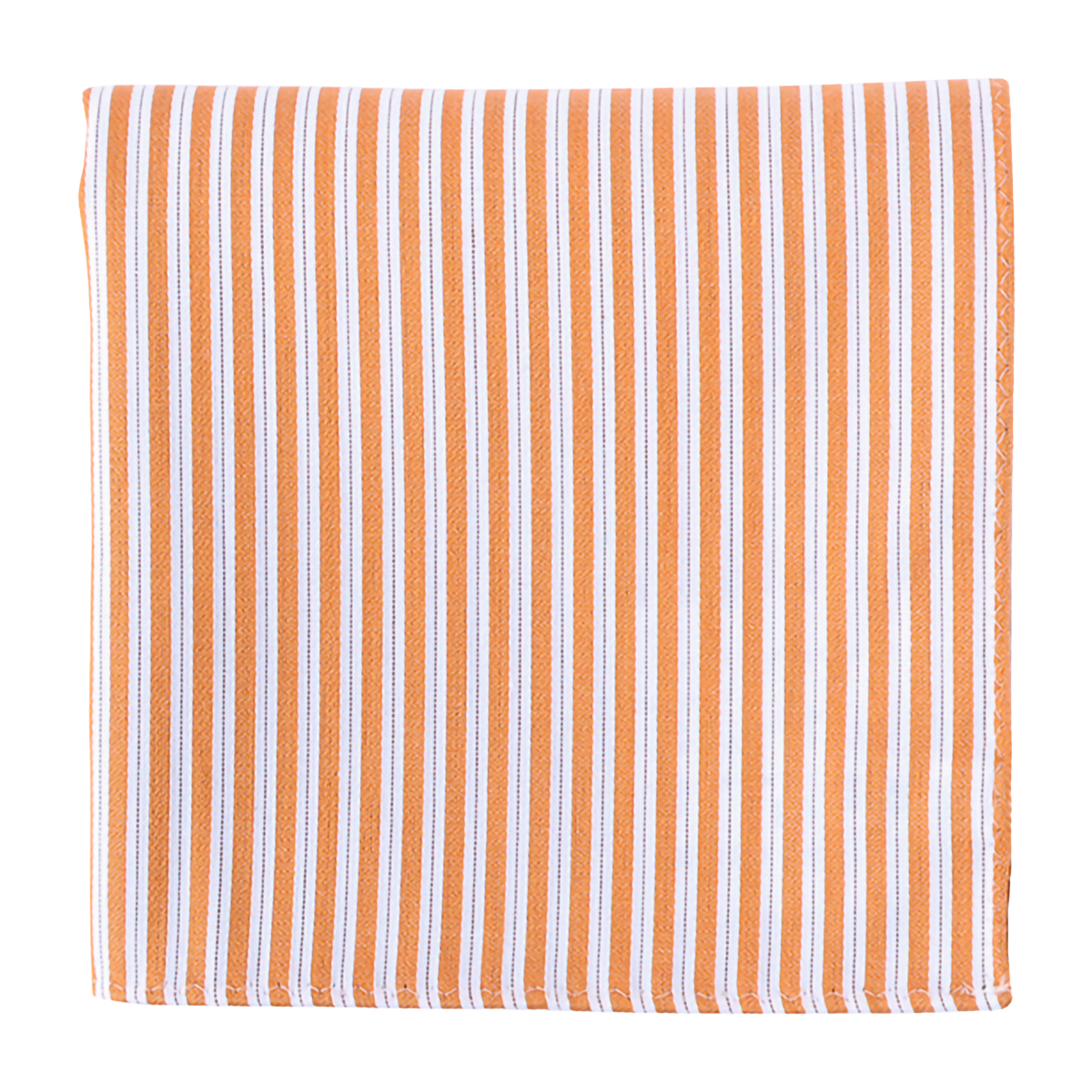 オレンジブラウンWフェイスストライプハンカチ | かぜとゆきオンライン