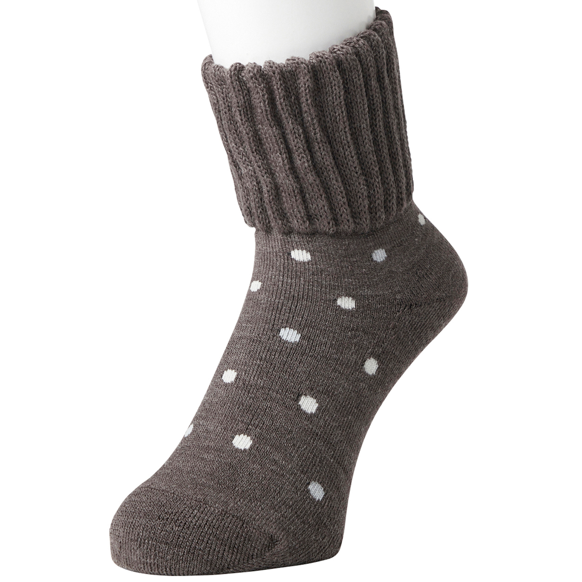 はくらく　厚地あったか 締め付け感が少ない！ゆったり靴下　水玉