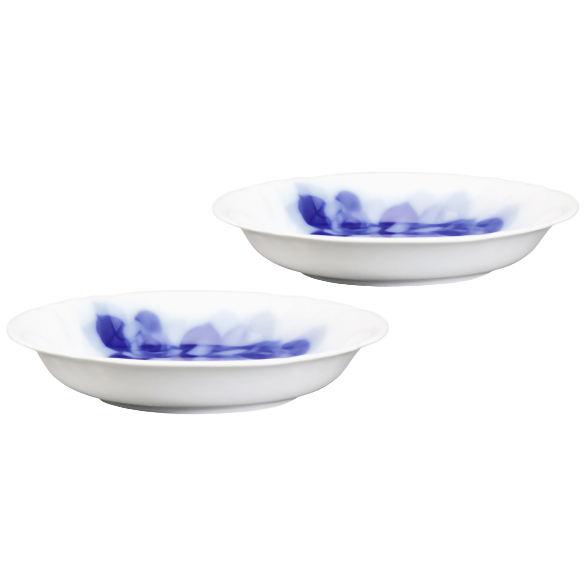 【大倉陶園】ブルーローズジャネット14cmディーププレートペア〈レンジ対応〉