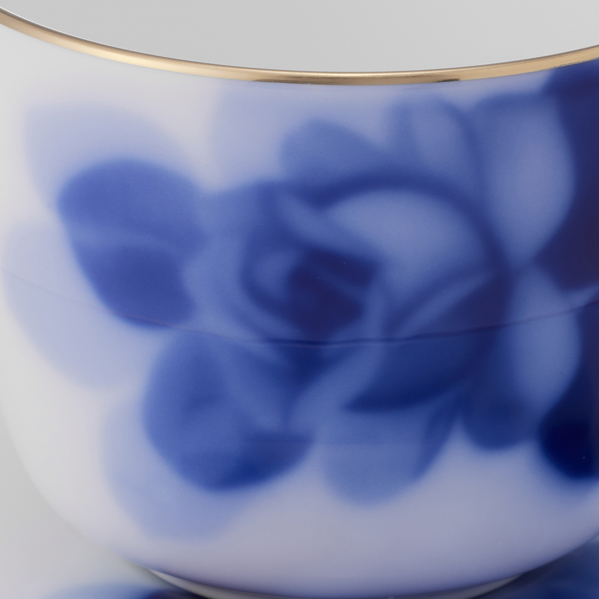 【大倉陶園】ブルーローズ（8211）モーニングカップ＆ソーサーペアセット