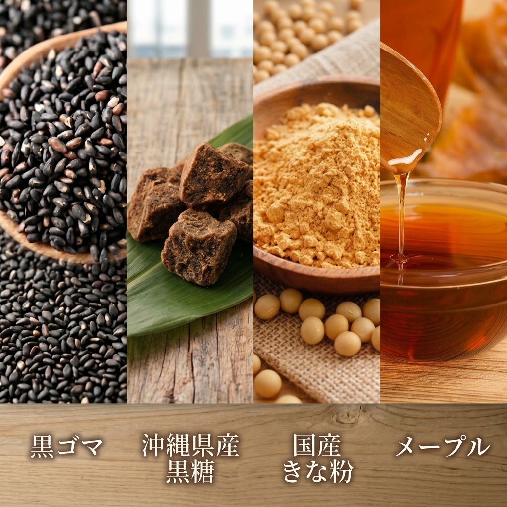 セサミクランチ 黒ごま黒糖メープル 6袋 | かぜとゆきオンラインショップ