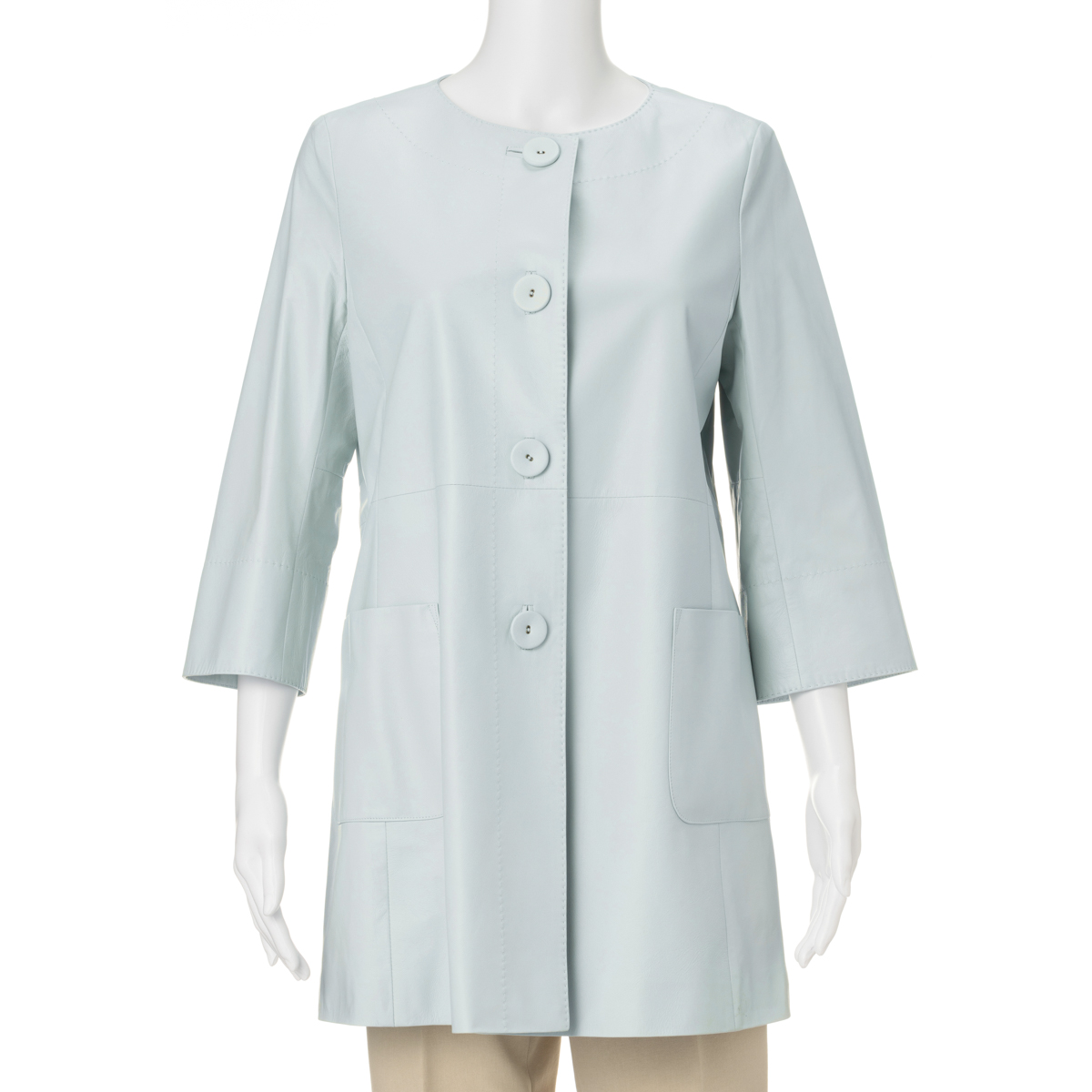 【ＶＯＬＡＴＡ】スペインラムレザーノーカラーコート