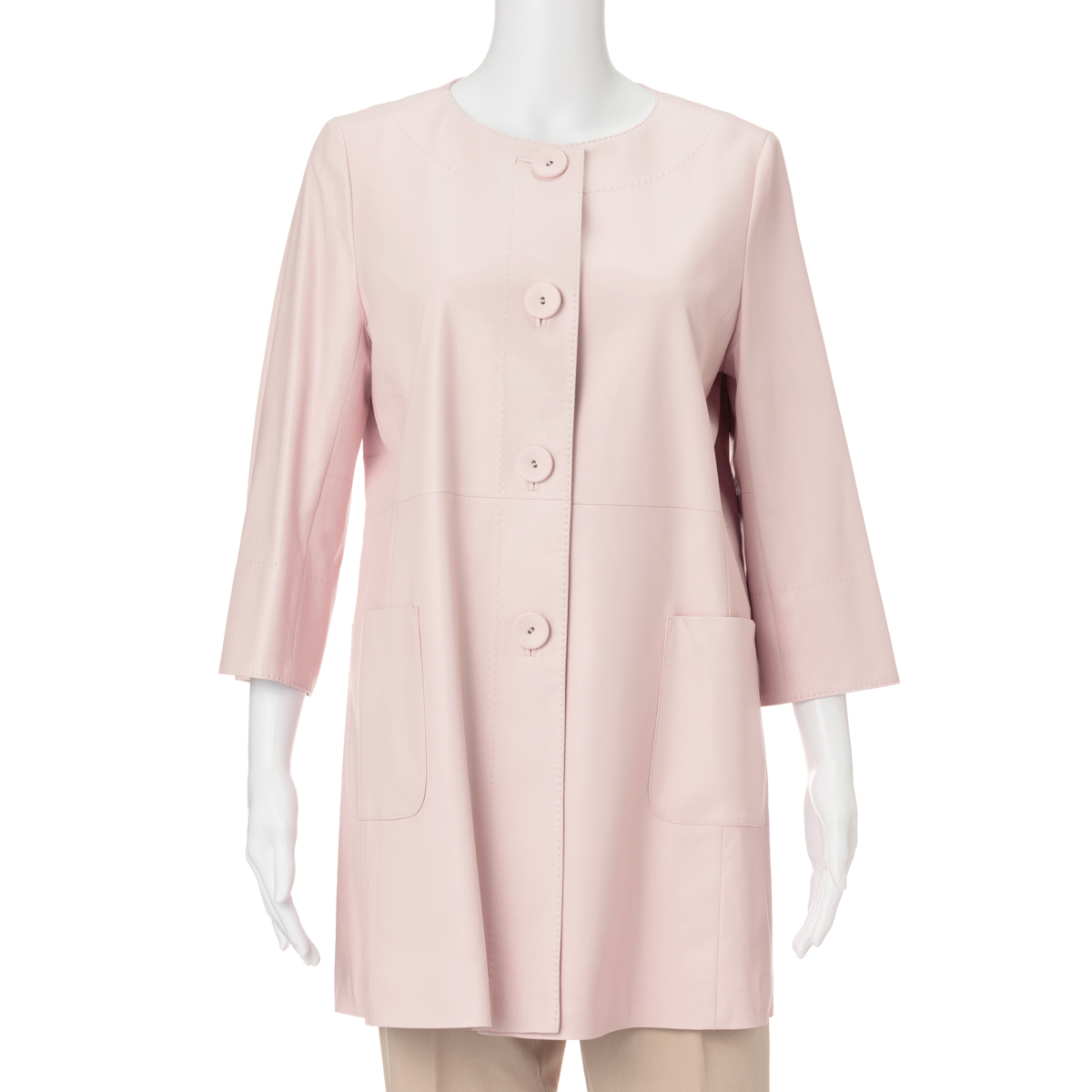 【ＶＯＬＡＴＡ】スペインラムレザーノーカラーコート