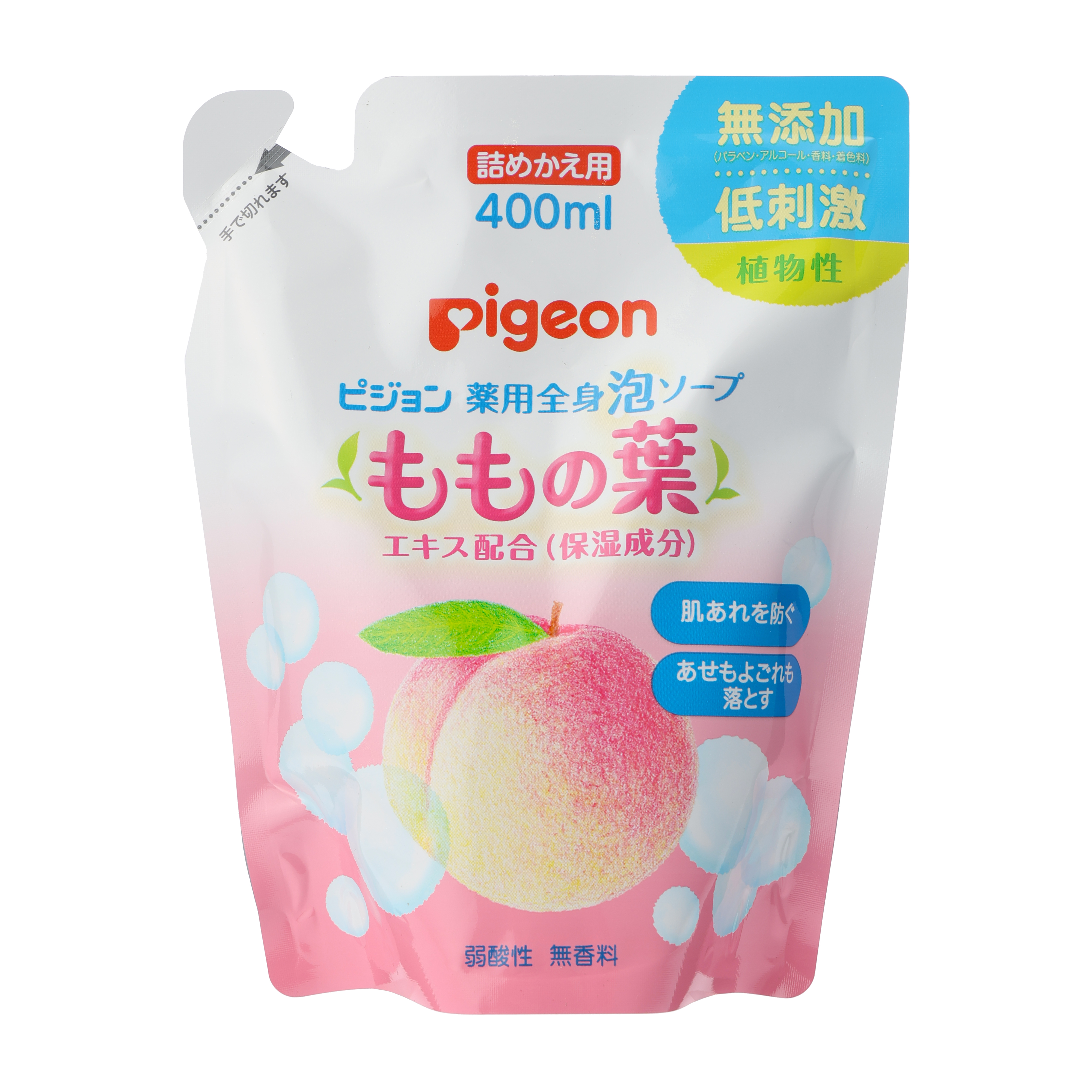 薬用全身泡ソープ（ももの葉）詰めかえ　400ml