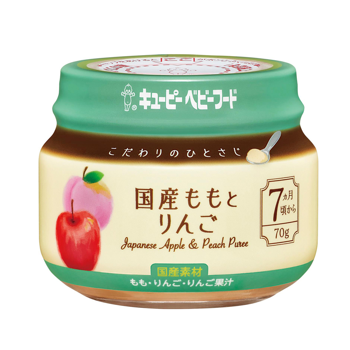 キユーピー こだわりのひとさじ　国産ももとりんご　70g