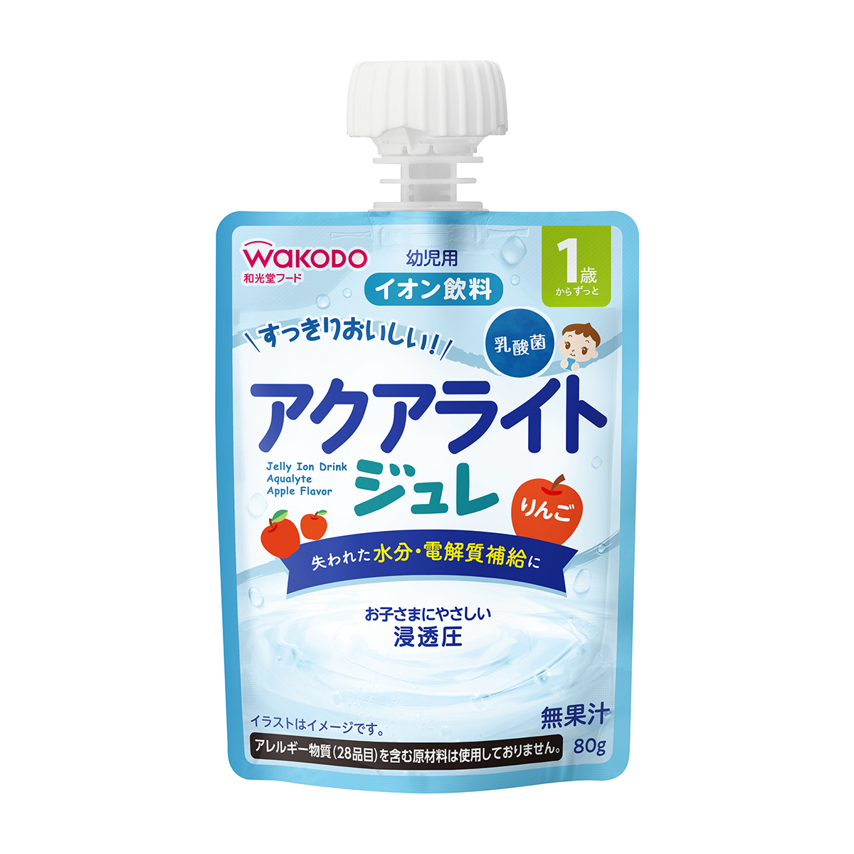 和光堂 1歳からのMYジュレドリンク アクアライトりんご 270831