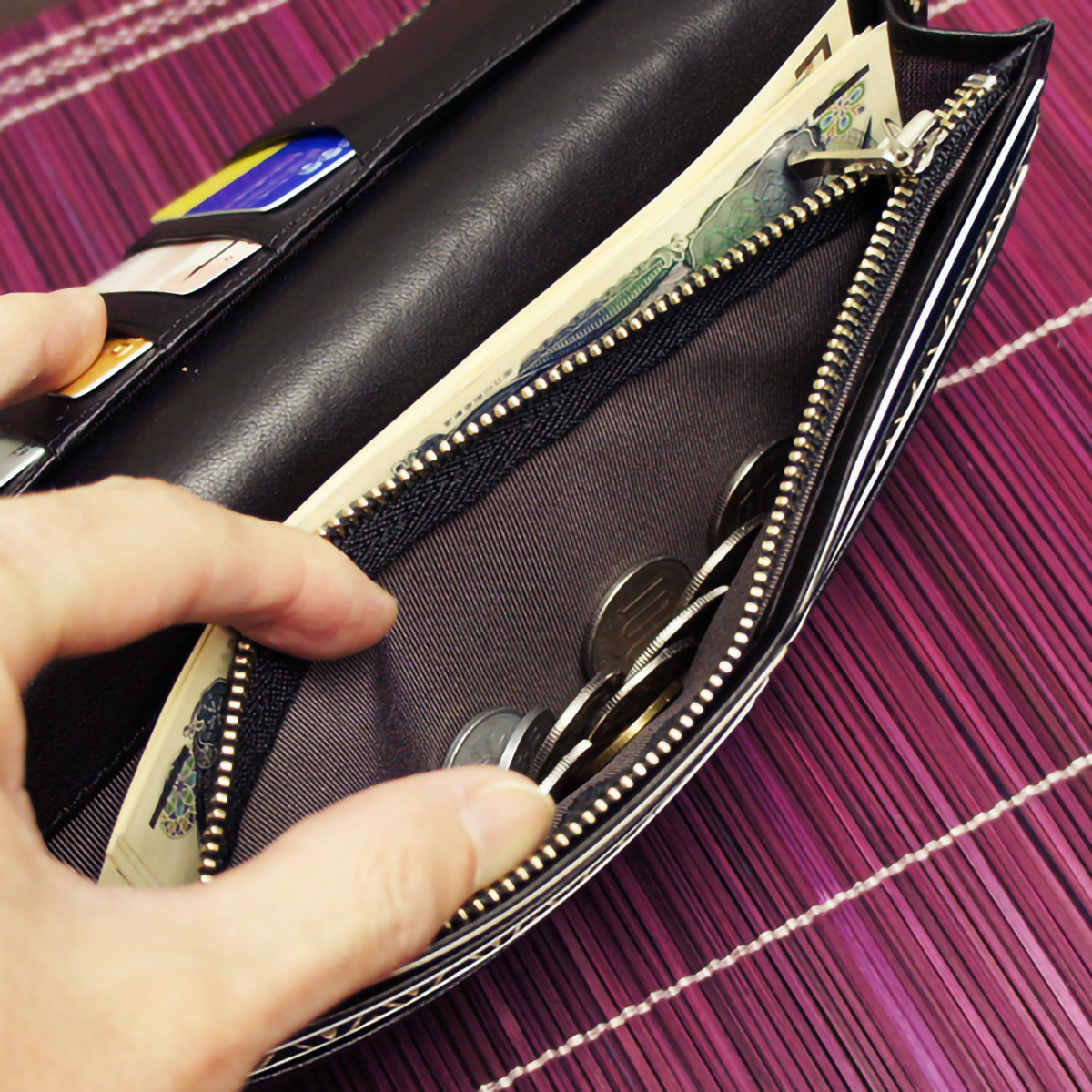 古都印伝ひょうたん柄長財布