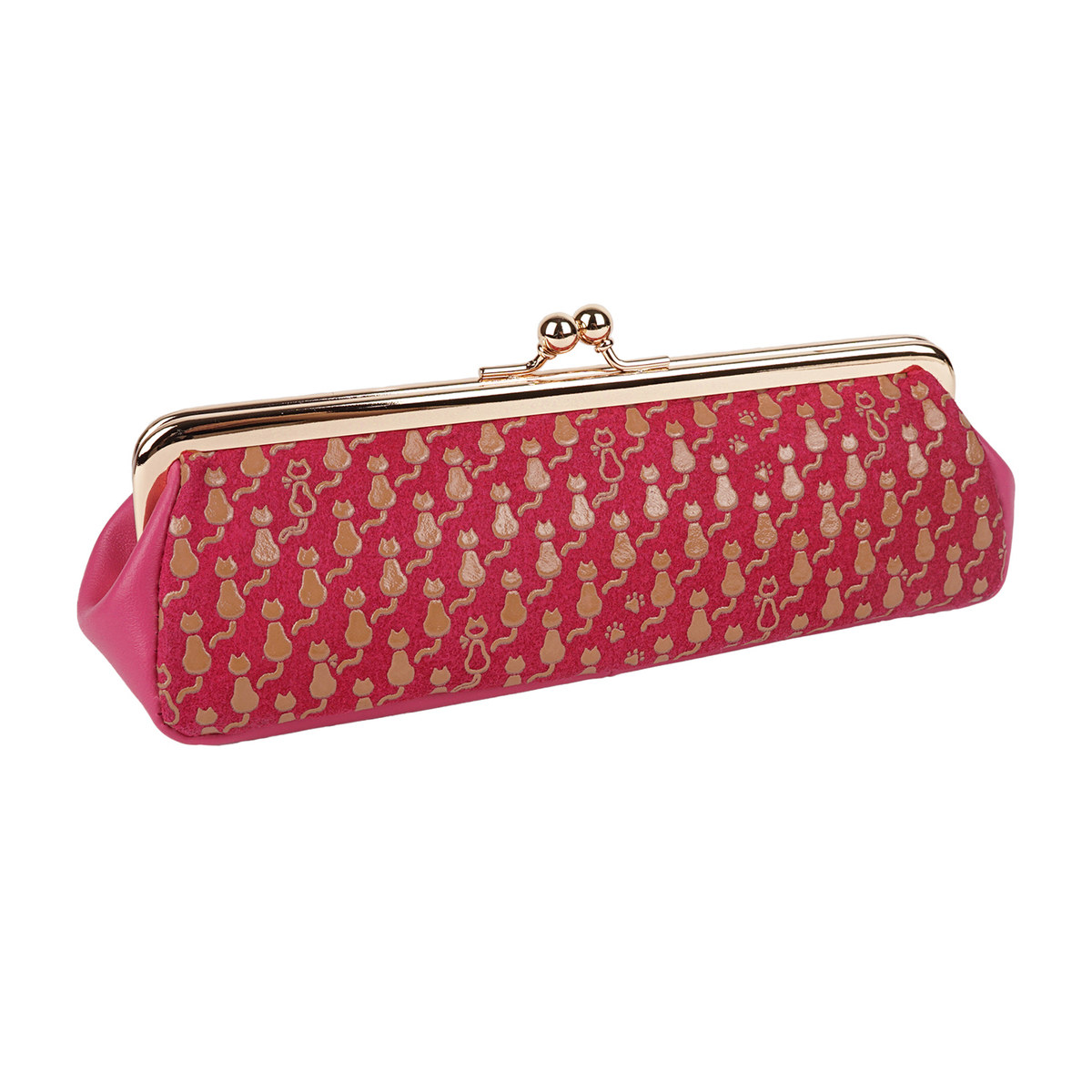 古都印伝キャッツリリーズリーディンググラス・マルチケース