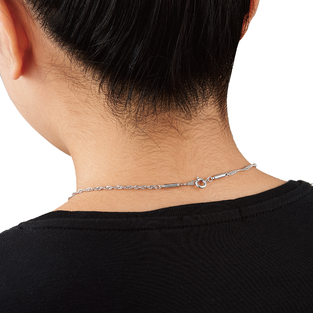 【煌き磁気ネックレス】スリーストーン縦型