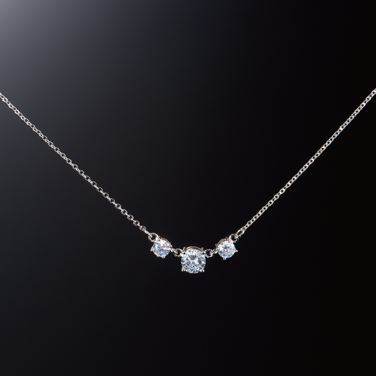 【煌き磁気ネックレス】スリーストーン両吊り