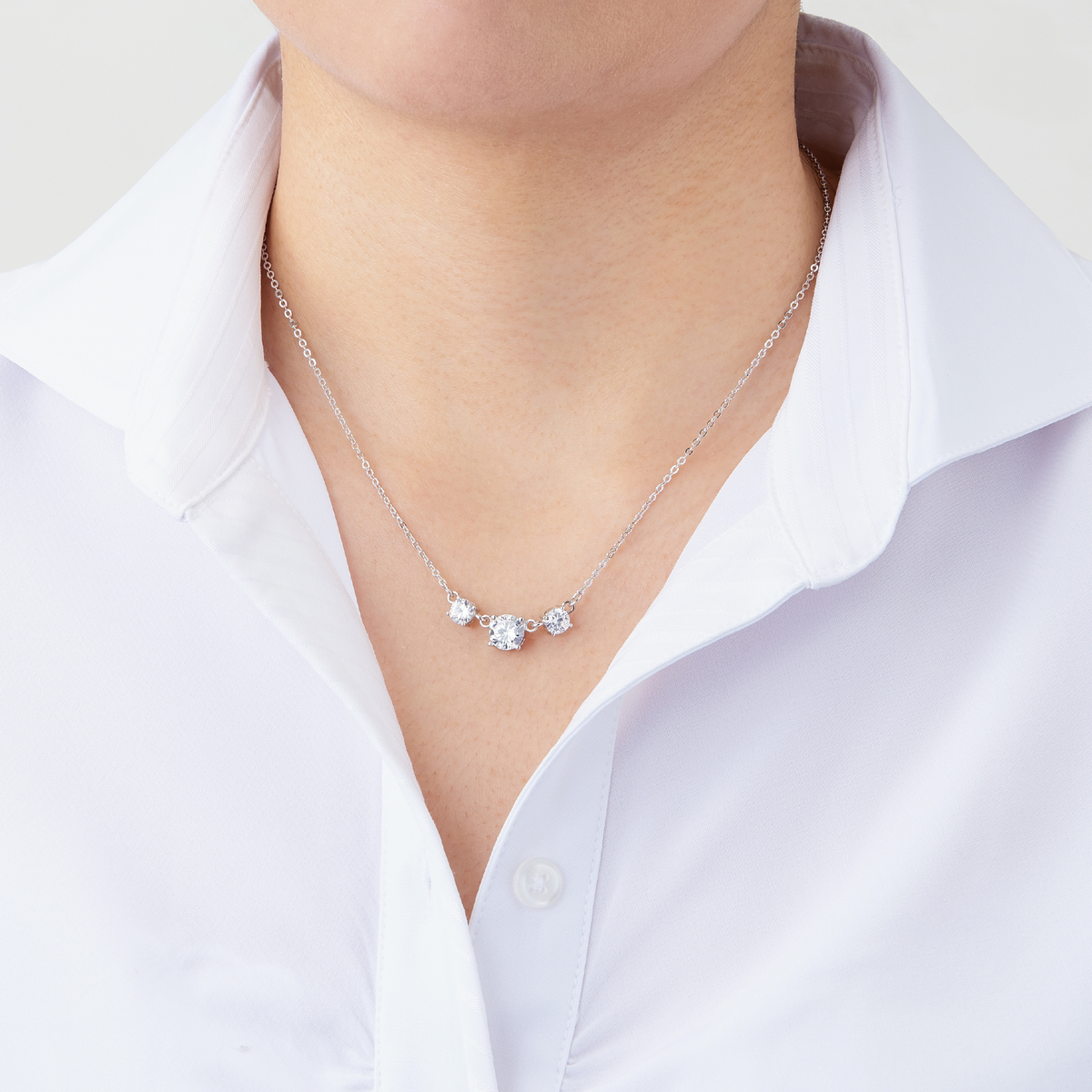 【煌き磁気ネックレス】スリーストーン両吊り