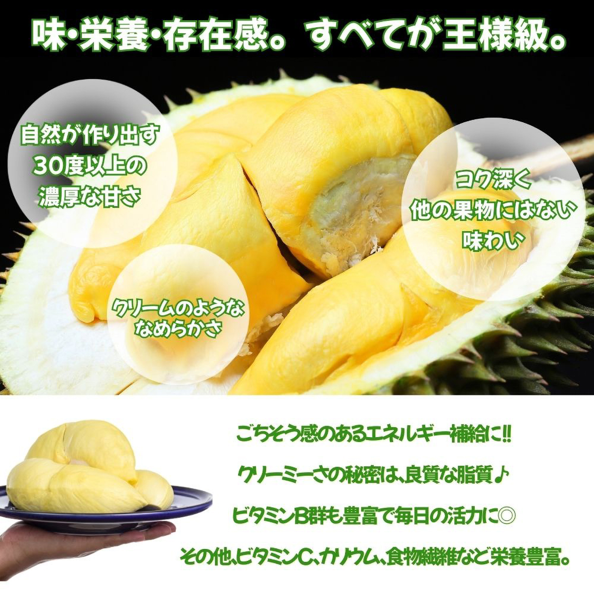 冷凍】ドリアン濃厚500g 280119 | かぜとゆきオンラインショップ
