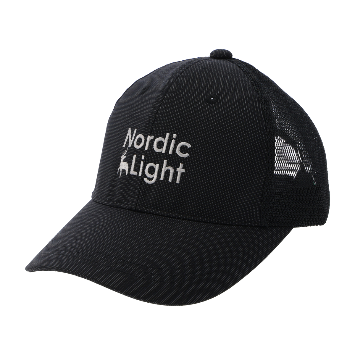 Nordic Light　6方メッシュキャップ（格子柄）　クロ