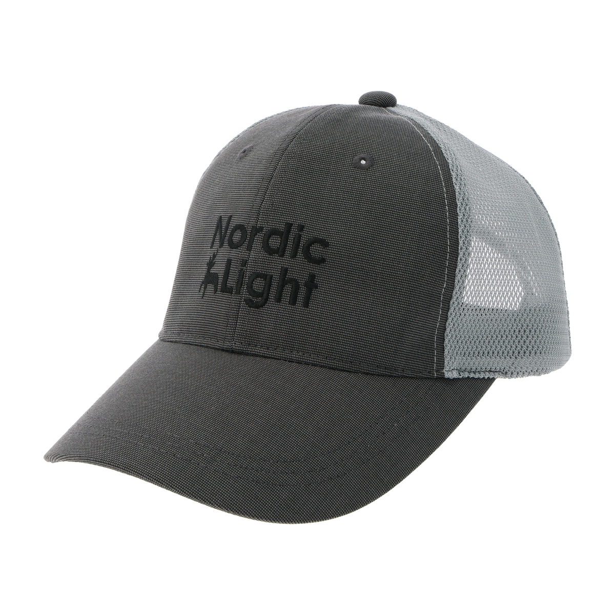 Nordic Light　6方メッシュキャップ（格子柄）　グレー