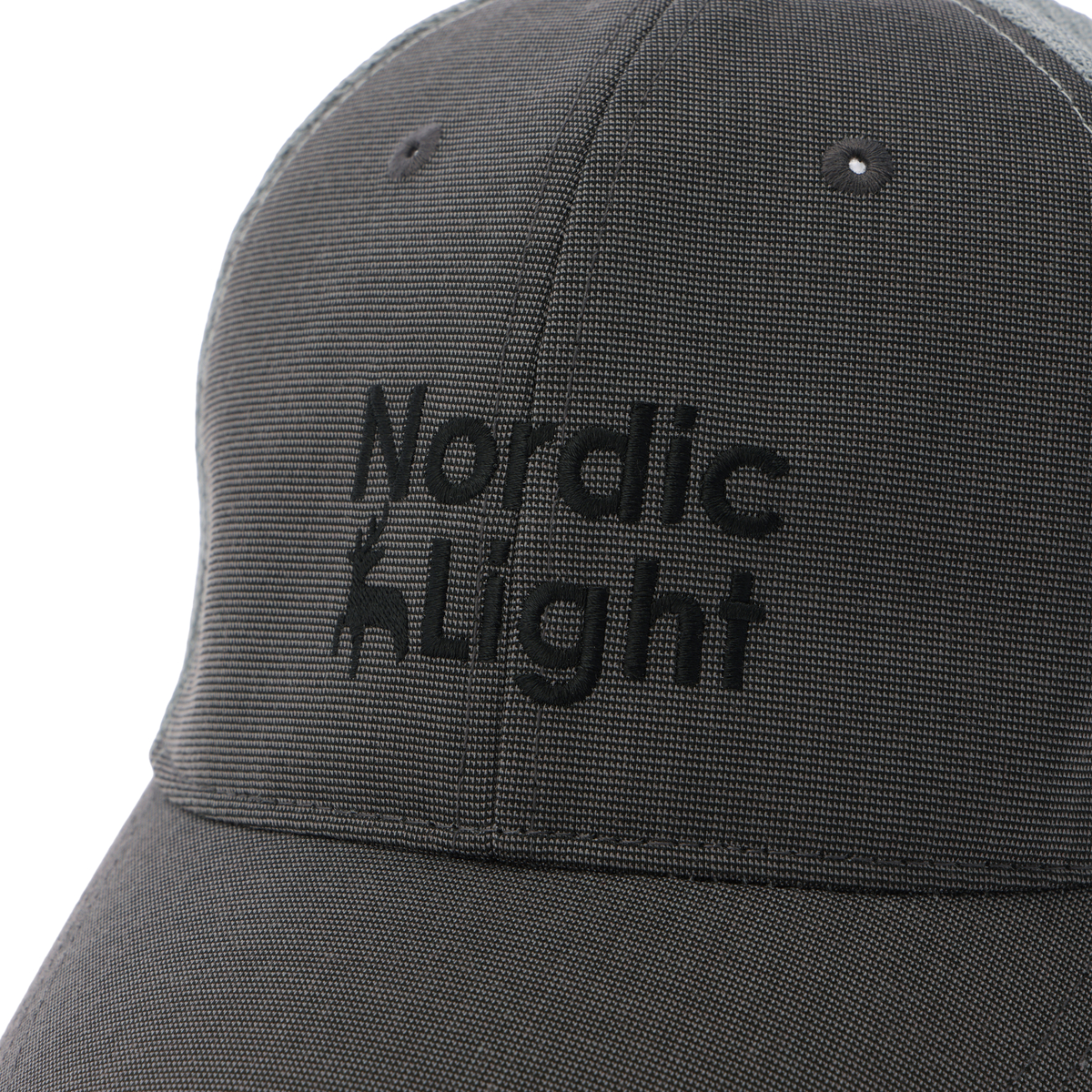 Nordic Light　6方メッシュキャップ（格子柄）　グレー