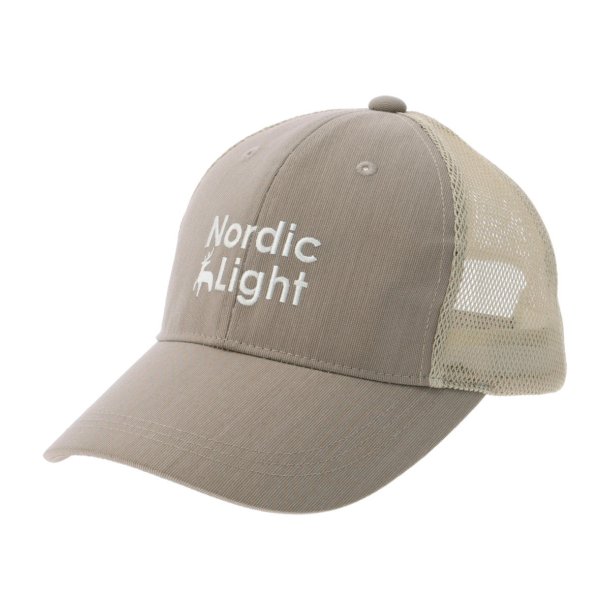 Nordic Light　6方メッシュキャップ（格子柄）　ベージュ