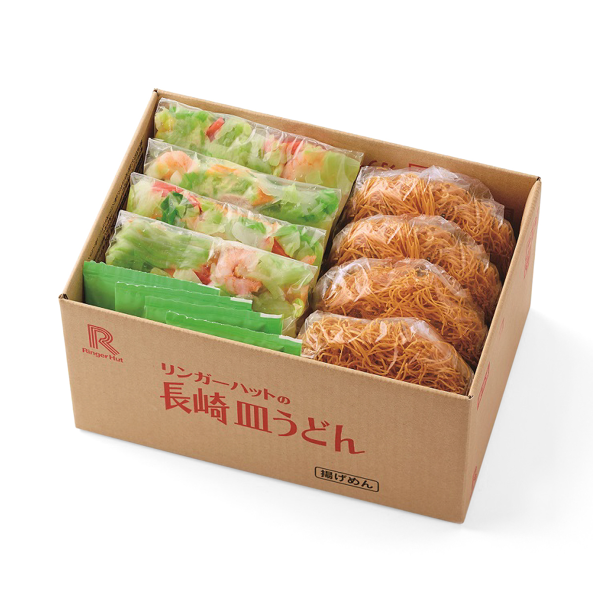 【冷凍】リンガーハット 長崎ちゃんぽん4食＋長崎皿うどん4食 セット