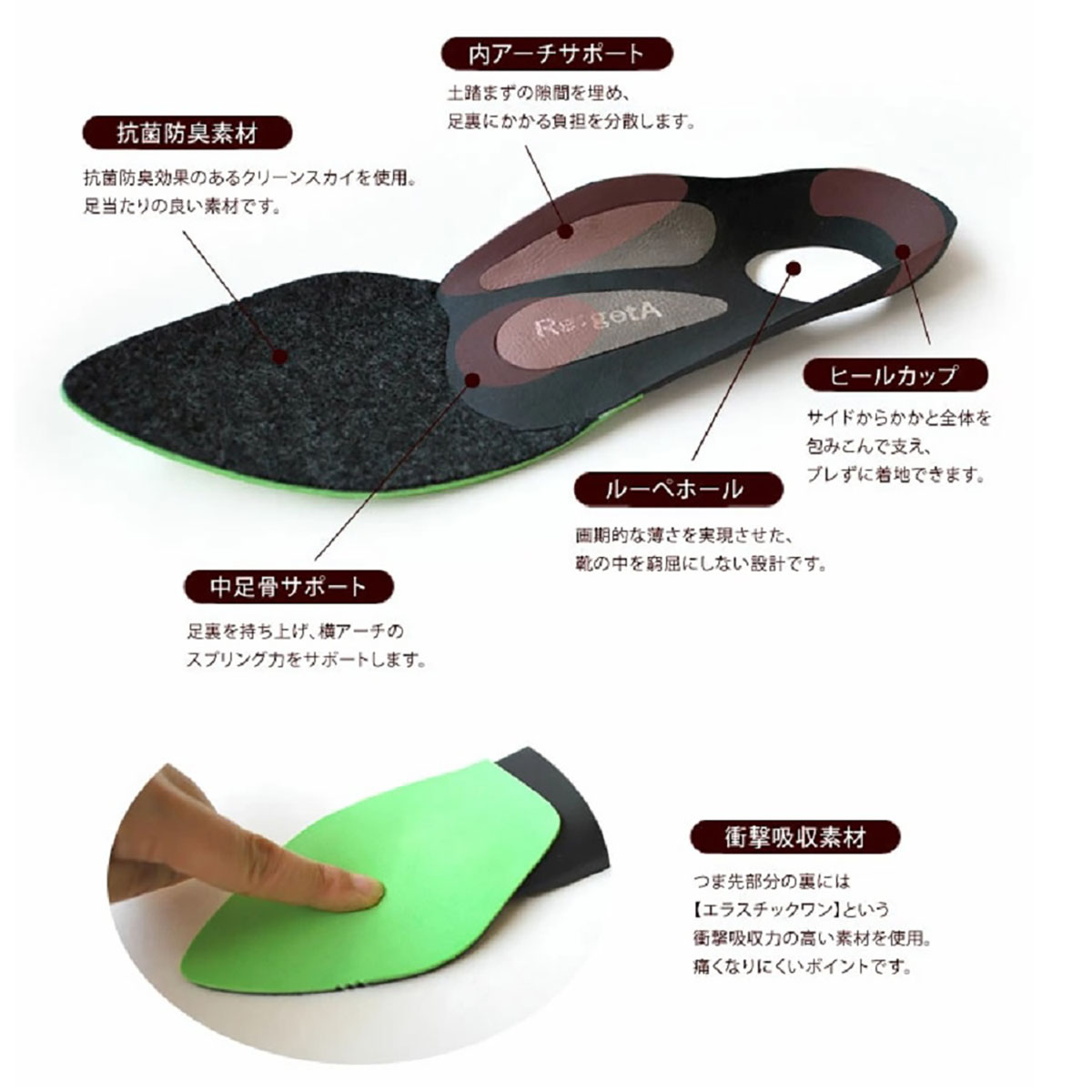 Re:getA（リゲッタ）　ポインテッドトゥ パンプス