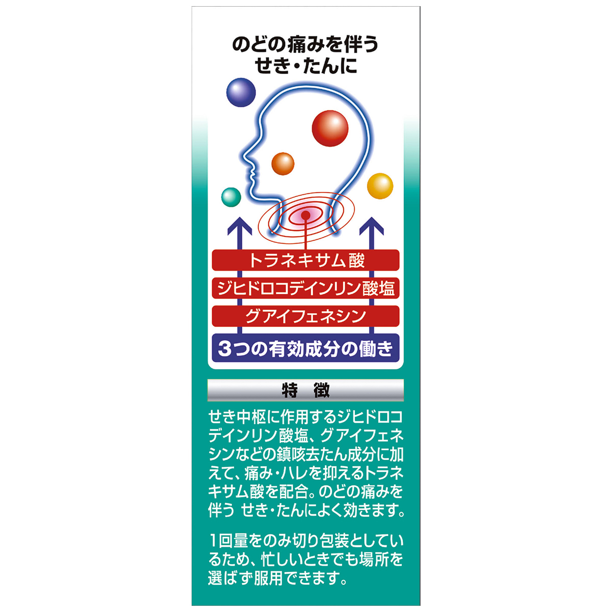 ベンザブロックせき止め液一回量のみ切り　１０ＭＬｘ３