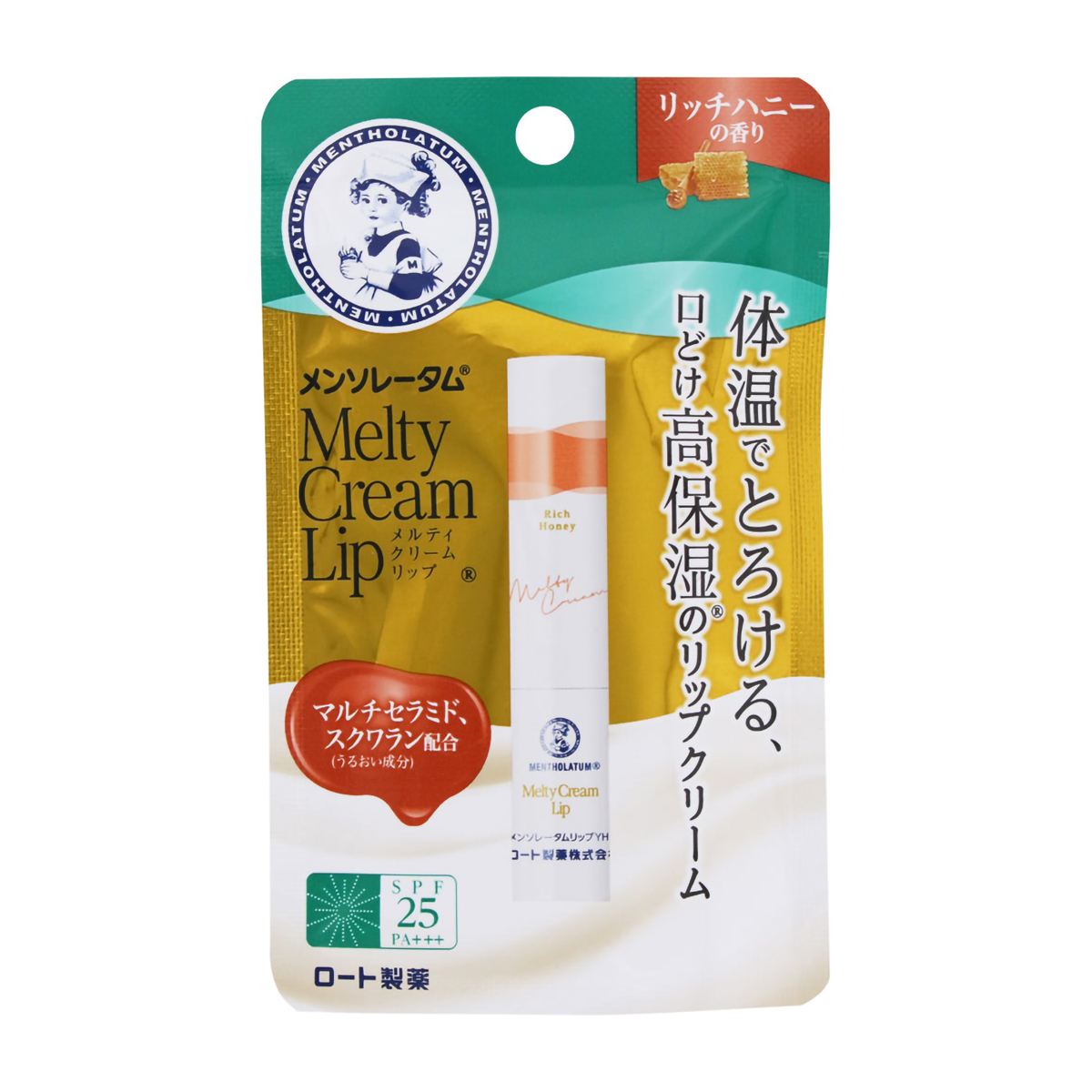 ロート製薬 メルティクリームリップリッチハニー 2．4G | かぜと