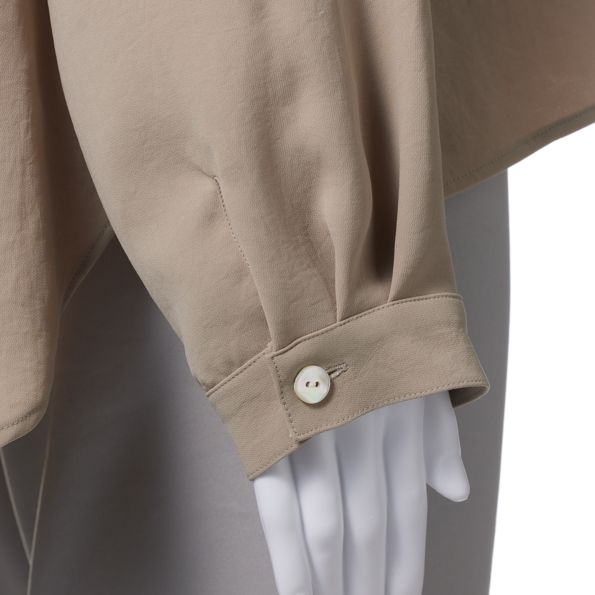 【ル クール】バンドカラー　ビッグポケットシャツ