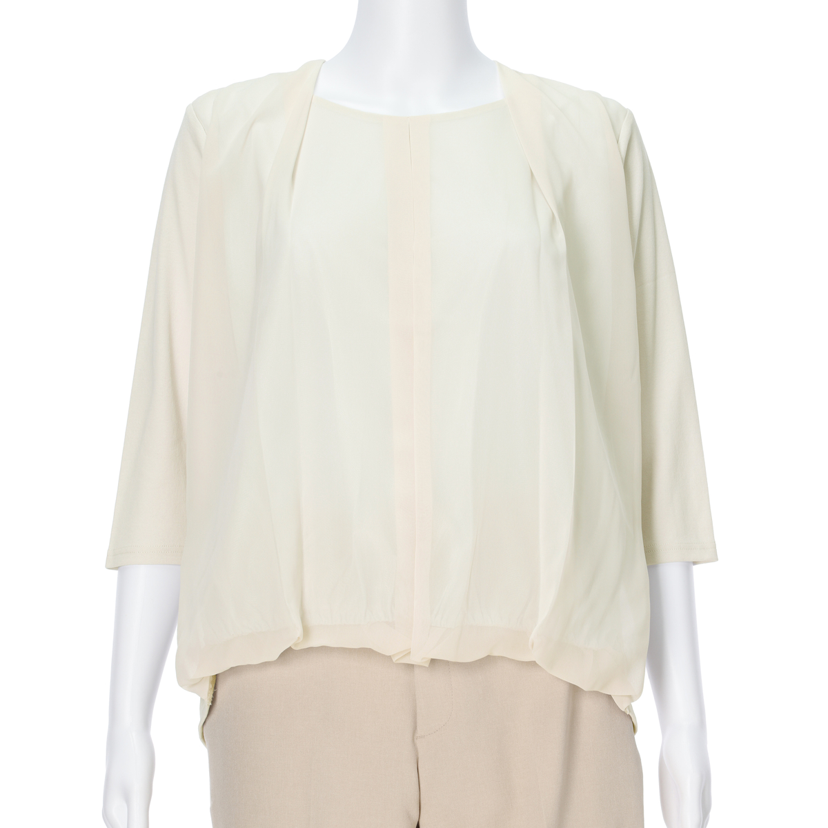 【レスピーギ】シフォン×カットソー　プルオーバー