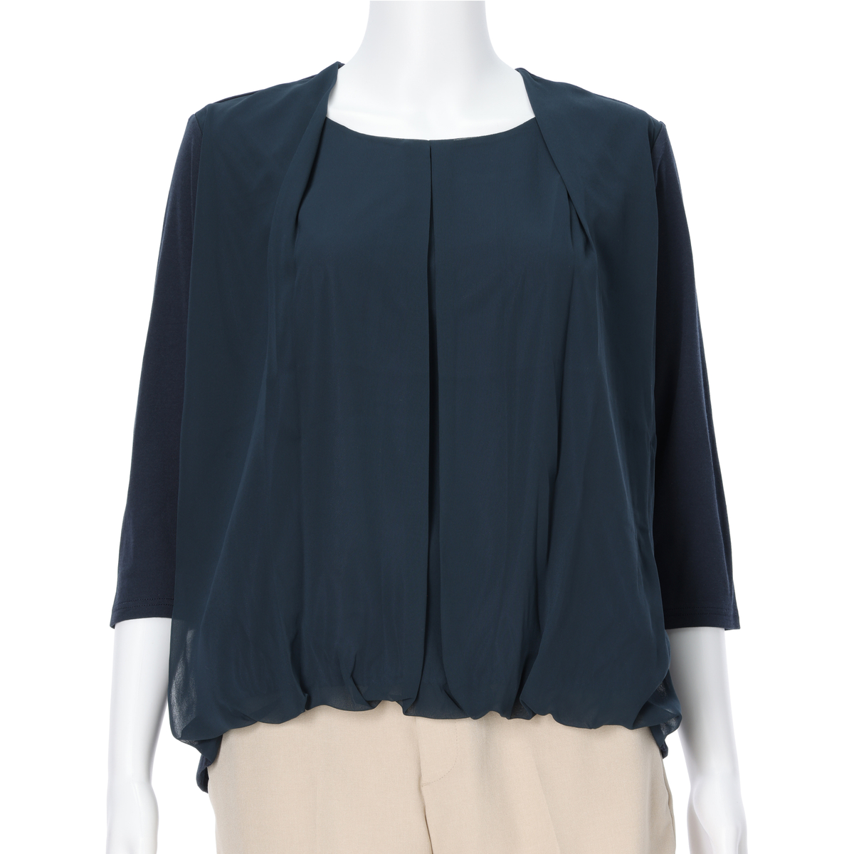 【レスピーギ】シフォン×カットソー　プルオーバー