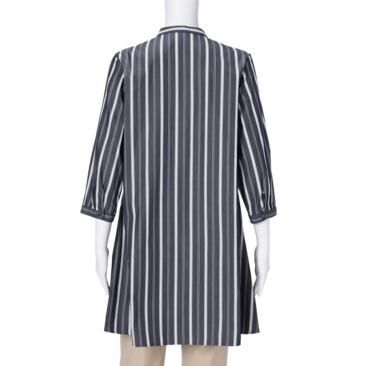 【ル クール】ランダムストライプロングシャツ