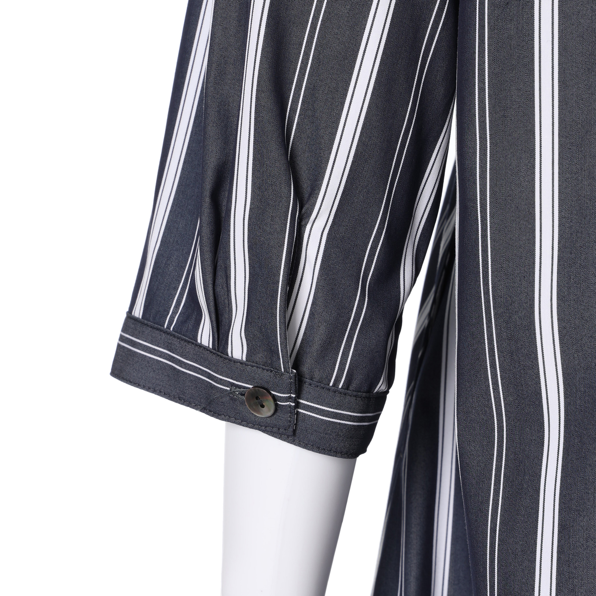 【ル クール】ランダムストライプロングシャツ